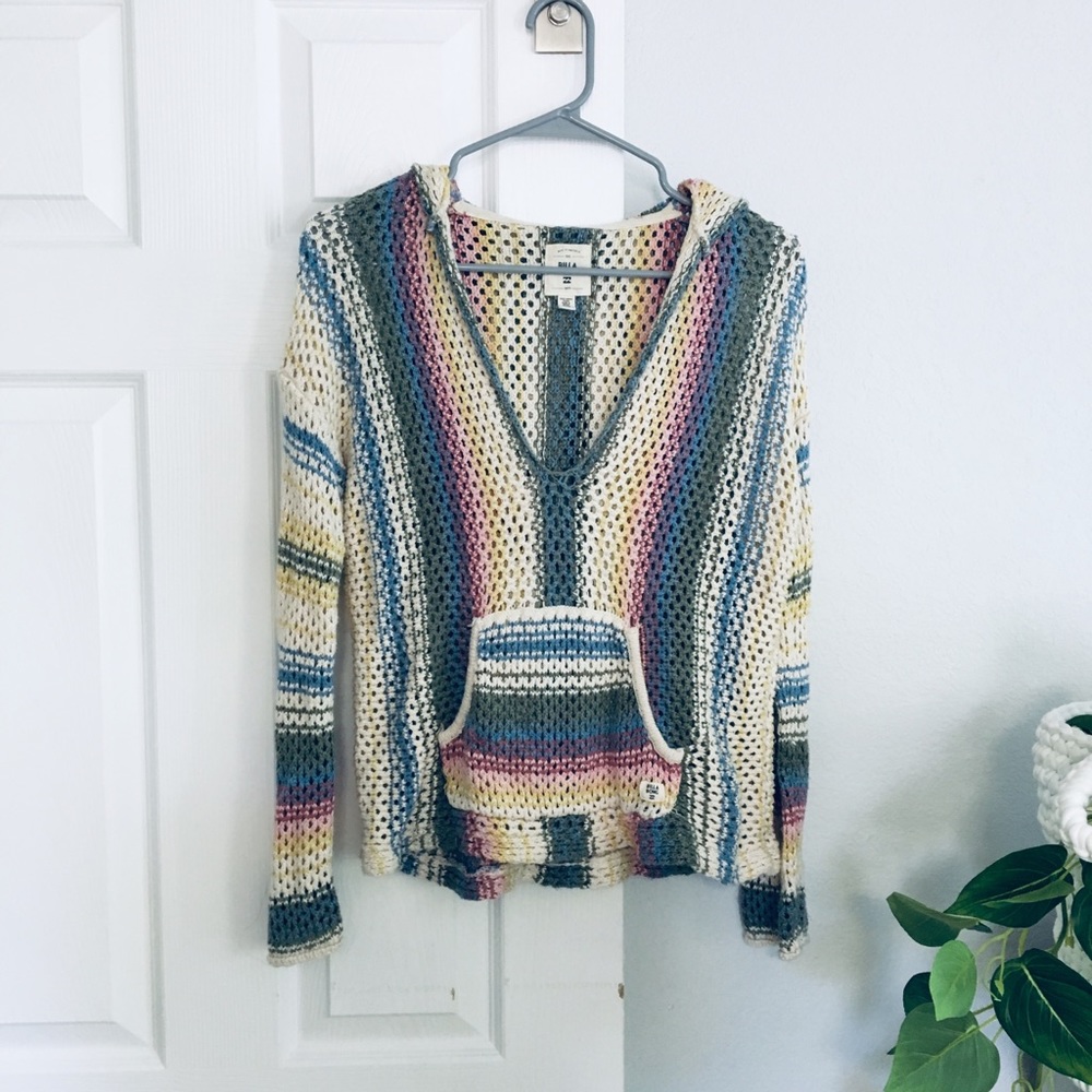 Pullover knit hoodie